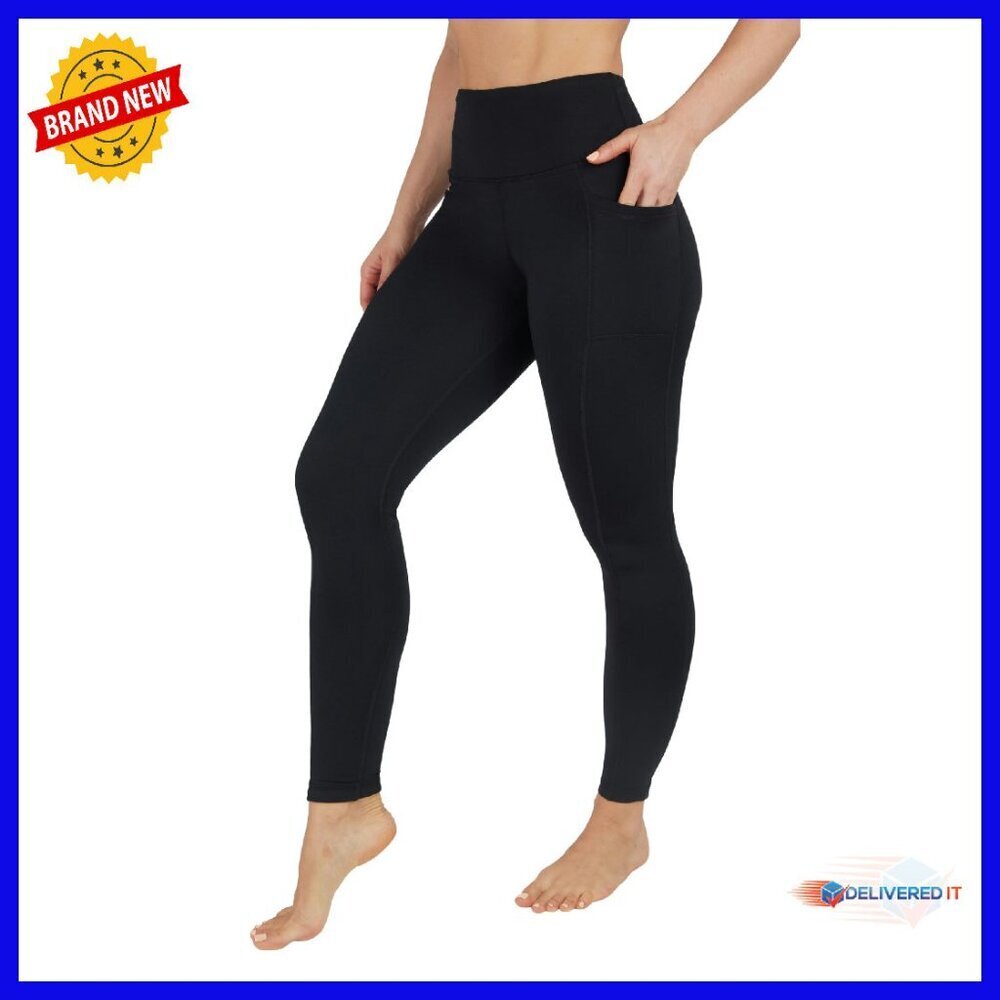 High Waist Fleece Lined Leggings with Side Pocket - Yoga Pants